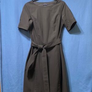 Lands’End new classic black dress fully lined side zipper soft belt size 8